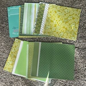 Green scrapbook paper
